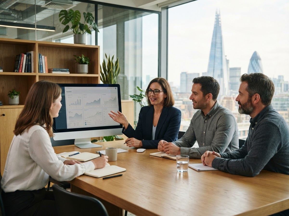 Rundevex Assets analysts reviewing real-time market data on screens